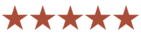 Five red stars with a white background