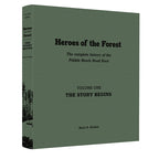 Book titled 'Heroes of the Forest' on a white background