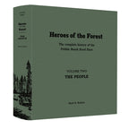 Book titled 'Heroes of the Forest: The People' by Mark R. Brinker on a white background